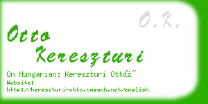 otto kereszturi business card